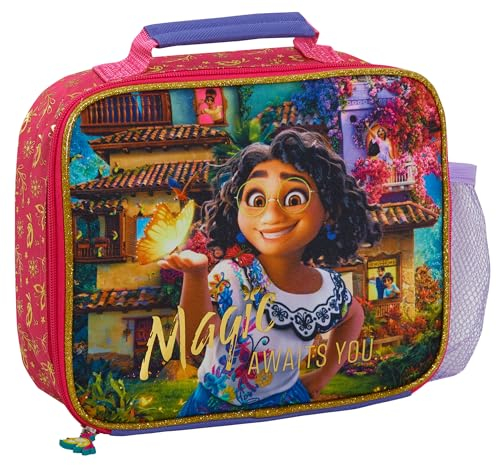 Disney Encanto Lunchtasche mit Flaschenhalter Mädchen Schule Lunchbox Isolierte Kühltasche