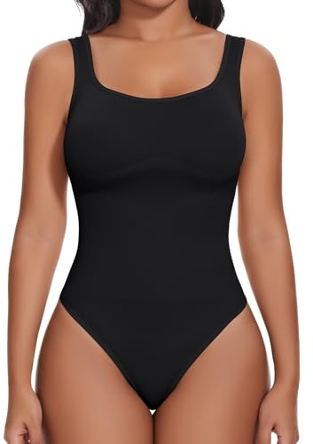 Joyshaper Backless Shapewear for Women Tummy Control Bodysuit Body Shaper | Thong Bodysuits Square Neck Shaping Leotard