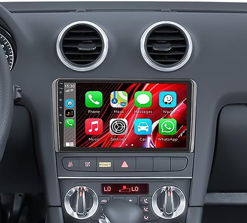 4+64G SIXWIN Android 13 Radio Coche para Audi A3 S3 RS3 8P, con CarPlay Android Auto DSP,9 Pulgadas Pantalla Táctil,1280 * 720,con GPS WiFi BT USB FM RDS Radio Mirror Link