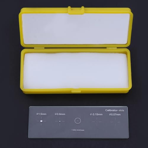 0,01 mm Bühnenmikrometer Glasschieber Messlineal DIV = 0,01 mm für biologische Mikroskope