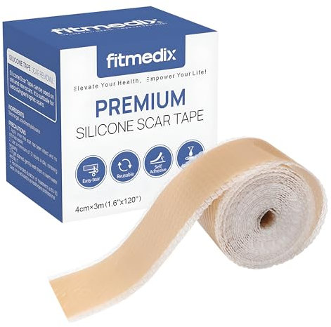 Premium Silicone Scar Tape (4cm x 3m) - Medical Grade Silicone Sheets for Scar Treatment - Reduces Surgical, C-Section, Keloid, & Acne Scars - Silicone Scar Tape for Surgical Scars, Silicone Scar