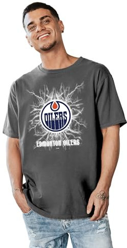 Blue 84 NHL Offiziell lizenziertes T-Shirt Ringspun Electric Black