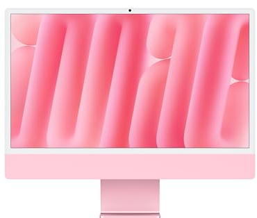 Apple 2024 iMac con Chip Apple M4 con CPU 10 núcleos, GPU 10 núcleos (24-pulgadas, 16GB de RAM, 256GB SSD de Almacenamiento) Rosa (Reacondicionado)