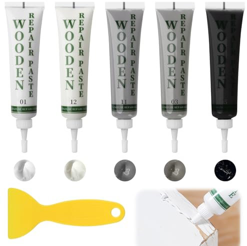 Penriter Wood Furniture Repair Kit, Grey Series Wood Repair Kit Wood Touch up Fillers for Wooden Cabinet, Floor, Door, Table Scratches Cracks Holes Stains