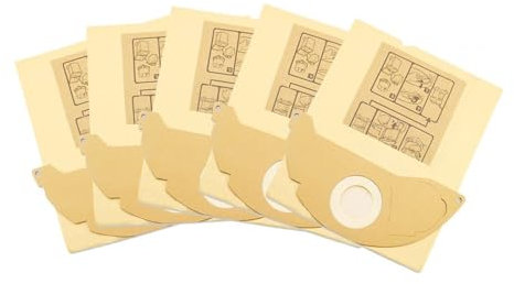 EDUQKWQS Staubsaugerbeutel Aus Papier, Filterbeutel, Kompatibel Mit Karcher, SE 5.100, SE 6.100, 2501, 2601, 3001 A 2120, NT 181 Pro, SE 2001, SE 3001(5Pcs)