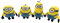 TA&MA Minions - Set di 4 personaggi di peluche (23 cm), morbidi peluche Minion di Me Semplicemente Incorreggibili – Bob, Otto, Kevin, Stuart e Dave – Minions di peluche per bambini Minions 4 pezzi