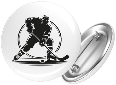 Huuraa Button Eishockey Hockey Geschenk Größe 25mm Eishockey Geschenkidee