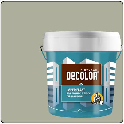 PINTURAS DECOLOR Revestimiento Impermeabilizante Elástico. IMPER-ELAST GRIS CEMENTO. 4 LT