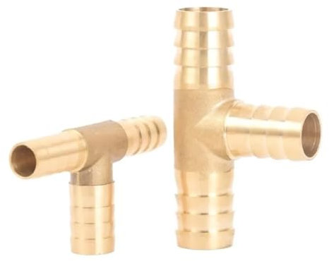 Raccord réducteur 3 4 5 6 8 10 12 13 14 16 19 25 mm for tuyau cannelé, raccord en T 3 voies en laiton, adaptateur séparateur for eau(18-18-18mm)