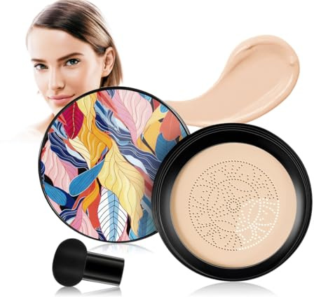 ARHZ 1 Stück Luftkissen CC Cream, 2025 Neuestes Moisturising BB Creme Foundation, Brightening Pigment Liquid CC Cream Concealer Make Up für Gesicht und Hals (Natürliche)