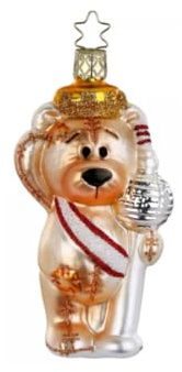 Inge-glas - Christbaumschmuck - Berliner Bär mit Fernsehturm - Glas - Maße: 11 cm