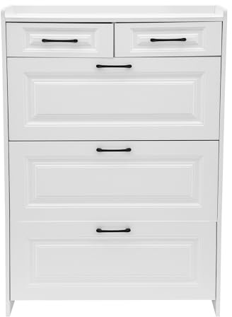 Gdetnysty Cajones independientes zapatero con tapa organizador de zapatos, armario blanco, tablero de madera y hardware, con tres guías silenciosas, 80 x 24 x 120 cm, para 16-20 pares en escaleras