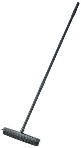 Râteau de tapis - Brosse à poils en silicone avec manche long, dissolvant de poils d'animaux de compagnie, balai multifonction pour la poussière et la saleté | Pour sols, salle de bain, douche