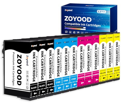 Zoyood Patronen Kompatibel mit Epson 604XL Druckerpatronen Multipack | Kompatibel für Expression Home XP-2200 XP-2205 XP-3200 XP-3205 XP-4200 XP-4205 Workforce WF-2910 WF-2930 WF-2950 12-Pack