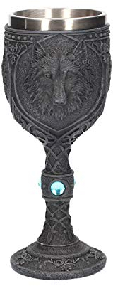 Nemesis Now U2501G6 Night Wolf Goblet Goblet 23cm Black