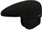 Stetson Kent Wool Ohrenklappen Flatcap Herren - Made in EU - Schiebermütze mit Ohrenklappen - Flat Cap mit Kaschmir - Ohrenmütze Herbst/Winter - Schirmmütze schwarz XL (60-61 cm)