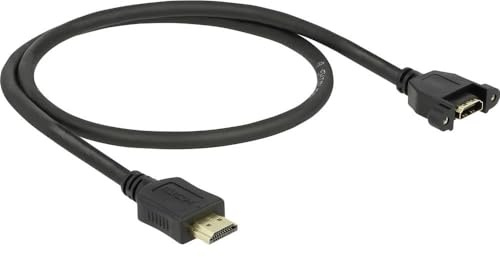 Delock HDMI-Kabel A->A St/Bu z.Einbau 4K 30Hz 0.50m schwarz
