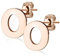 Bungsa BUCHSTABE O Ohrstecker Rosegold - BUCHSTABEN O Ohrring in Rosegold - Alphabet Ohrringe zum Stecken - aus Edelstahl - Ohrschmuck für Damen, Kinder & Herren