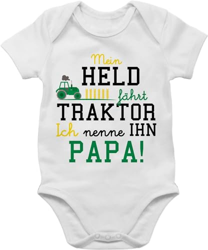 Shirtracer - Baby Body Kurzarm - Traktoren - Mein Held fährt Traktor