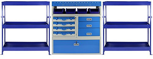 Monster Racking Tempest Metal Van Racks Shelving Tool Storage Units Blue, Steel Racking Bays & Drawers