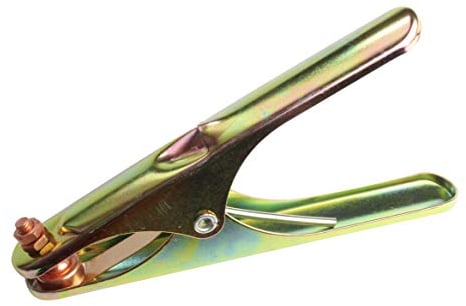 Morsetto universale per massa fino a 200 A con molla forte e nastro in rame massiccio, morsetto di massa, pinza di massa, morsetto di messa a terra, pinza per saldatura.