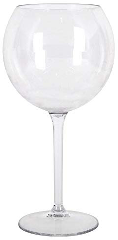 Cater4You 650 ml Unbreakable Tritan Gin Balloon Plastic Glasses, Pack of 2