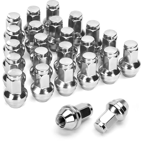 Dynofit 14x2 OEM Lug Nuts for F150 2000-2014, One-piece Factory Steel Tuner Nuts Compatible With Ford Expedition Navigator 03-14, Stock Wheel Nuts Replace OE#BD142978 4L3Z1012A (Work on 14mm-2.0 Stud)