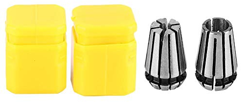 Collet Chuck, 2Pcs ER11 Spring Collet Chuck Holder 1/4 1/8 65Mn Steel Collet Set for CNC Machine and Milling Lathe Tools