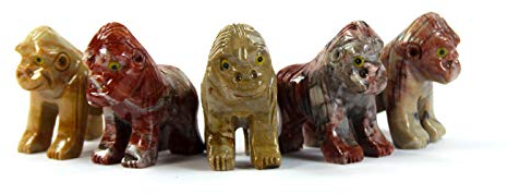 Steingrau Steinfigur Gorilla Bobo