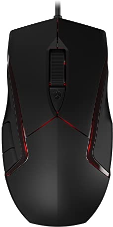 CHERRY MC 3.1, kabelgebunde Gaming-Maus, hochpräziser optischer 5.000 dpi Pixart-Sensor, 6 frei programmierbare Tasten, RGB-beleuchtet, symmetrisches Design, schwarz