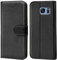 Verco Handyhülle für Samsung S7 Edge Hülle, Schutzhülle für Samsung Galaxy S7 Edge Tasche PU Leder Flip Case Brieftasche - Schwarz