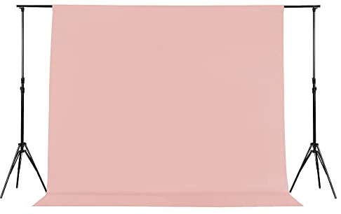 Joccun Toile de Fond en Polyester pour Photographie, séance Photo, Enregistrement vidéo, Studio (3 x 3 m, Rose poudré)