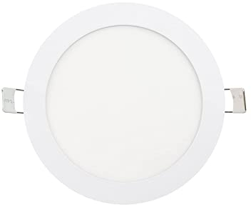 Popp® Pack x1 Placa Downlight LED slim Empotrable Circular 13W corte de Techo Ø155mm 1040Lm Luz fría 6000K chip No flicker LUMILEDs, para cocina,pasillos,domitorio,salón (13W 6000K)