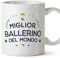 Mugffins Tazza in ceramica per BALLERINO uomo 11 oz / 350 ml - In italiano - Miglior del Mondo - Idea regalo per compleanno, anniversario, natale, laurea