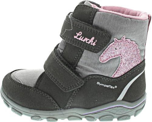 Lurchi Baby-Mädchen Kalea-Sympatex Lauflernschuh, Grey PINK, 25 EU Weit