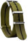 TStrap Nato Uhrenarmband 20mm Nylon - Grün Schwarz Armband Uhren für Herren Damen Ersatz - Weich Schnellwechsel Uhrband Ersatzarmband Uhr - 18mm 20mm 22mm 24mm