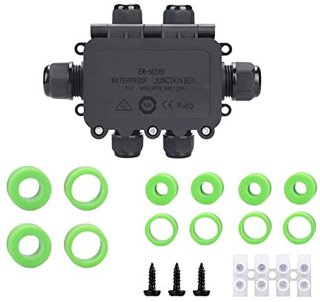 SZFUDIGO abzweigdose,kabelverbinder wasserdicht abzweigdose, 6 Wege kabelverschraubung m20 Kabeldurchmesser ist 5mm-12mm abzweigdose aufputz