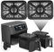 2 Pieces Air Fryer Grill Pan for Ninja Foodi DZ401 DZ550 AD350CO DualZone Air Fryers, Replacement Air Fryer Crisper Plate Grill Plate Tray Accessories with Rubber Bumpers, Dishwasher Safe