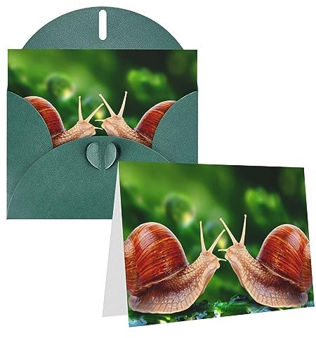 Geburtstagskarten mit Umschlägen, Tierwelt, Tier, Schnecke, Hochzeitskarten, Trauerkarten, Dankeskarten, Dankeskarten, blanko, innen für alle Anlässe