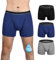 TIICHOO Inkontinenz Slip Herren Waschbar Regelmäßige Saugfähigkeit 100ml Inkontinenz Pants Männer Baumwolle Boxershorts 3er Pack (3X-Large, Schwarz/Marine/Grau)