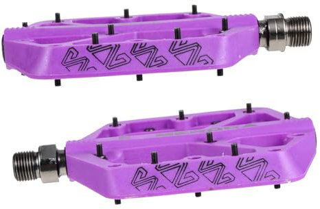 YARNOW Pedale per Mountain Bike Coppia di Pedali Perno in Acciaio Pedale in Nylon Antiscivolo Guida Confortevole