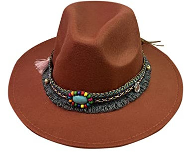 Entkoffeiniert Bohnen Modische Fedora Fedoras Herren breit für Damen Kleid Hut Damen und Hut Baseball Caps Karnevalskostüme Cowboy Damen (Q, M)