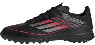 Adidas Unisex-Kids F50 League Turf Soccer, Black/Iron Metallic/Lucid Red, 4