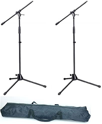 2 x PACCS HPMS1 Mikrofonständer incl. Tasche - Mikrofonstativ Galgen Schwenkarm Mikrofon Stativ Ständer