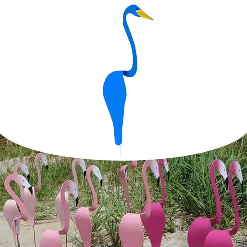 Ukisisi Art Metallique Oiseau Dansant Floride,Art Métallique du Jardin des Oiseaux Dansants De Floride,Flamant Rose Dansant De Floride,Moulin À Vent Flamant Rose, Décoration De Jardin Et De Cour