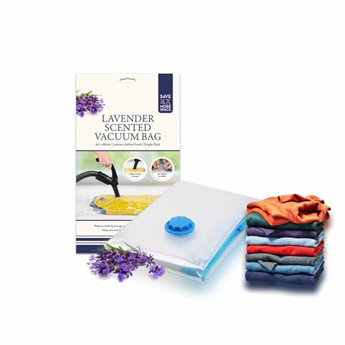 Vacuum Bags Lavender Vacuum Storage Bedding Bags Space Saving Lightweight Vacuum Bag Suitable For Home Feature Slide Zip Seal Travel Holidays Camping And Hiking H80cm X W60cm (Pack Of 1)