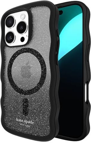 Kate Spade New York iPhone 16 Pro Case - Compatible with MagSafe - Designer Phone Case - Wavy Nightfall