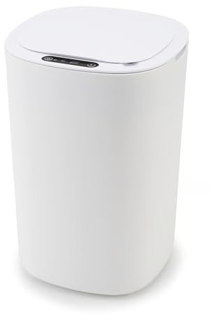 Cubo de basura con sensor 12L, Cubo de basura automático sin contacto con sensor, Cubo de basura automático sin contacto inteligente para baño oficina cocina, Cubo de basura impermeable con sensor