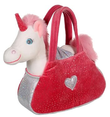 Gipsy Toys – Peluche Sweety Bag Licorne Blanche - Sac Rose - 18 CM