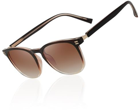 TJUTR Polarisierte Sonnenbrille für Herren Damen Rund Klassisch Trendy Vintage Damen Sonnenbrille mit UV 400 Schutz